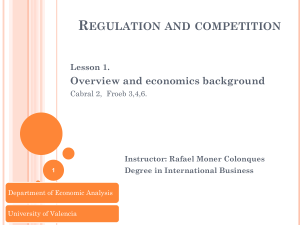 Regulation and competition