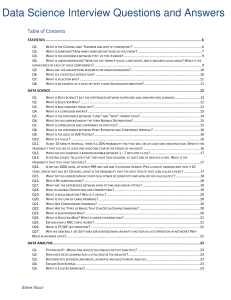 Data Science Interview Questions and Answers