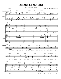 Amare et Servire Sheet Music - Vocal & Piano Arrangement