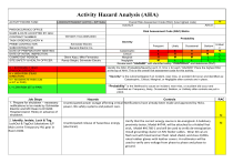 Lockout/Tagout (LOTO) Activity Hazard Analysis
