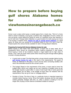 How to prepare before buying gulf shores Alabama homes for sale-viewhomesinorangebeach.com