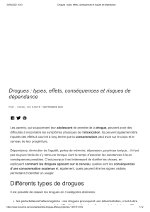 Drogues   types, effets, conséquences et risques de dépendance (1)