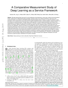 A Comparative Measurement Study of Deep Learning as a Service Framework