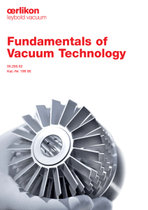 Fundamental of vacuum Technology - LEYBOLD