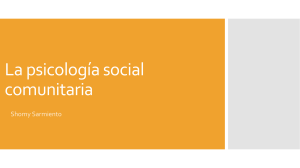 La psicología social comunitaria