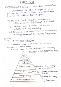 Motivation & Maslow's Hierarchy: Lecture Notes