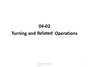 Turning and Related Operations- problems