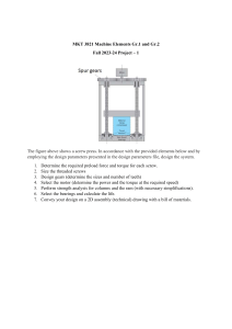 Screw Press Design Project: Machine Elements