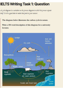 IELTS Writing: Carbon Cycle Diagram Description