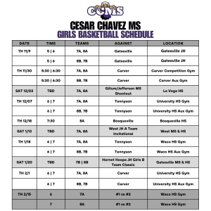Chavez MS Basketball Schedule (1)