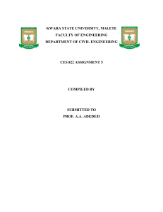 CES 822 ASSIGNMENT 5 pdf