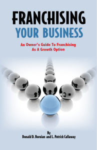 Franchising Your Business  An Owner's Guide To Franchising As A Growth Option ( PDFDrive )