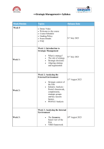 Strategic Management IIMBx