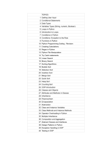 Python curriculum