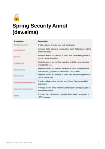 Spring Security Annot
