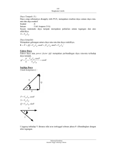 Nota Litar Elektrik: Daya Tampak, Kompleks, Faktor Daya