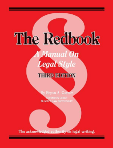 (American Casebook Series) Bryan A Garner - The Redbook  A Manual on Legal Style-West Academic Publishing (2013)