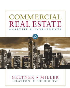 Commercial real estate  analysis & investments (2007, Cengage Learning) - Geltner, David Miller, Norman G - 
