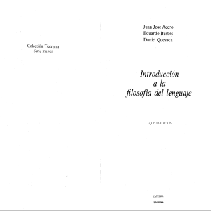 Introducción a la filosofía del lenguaje