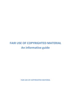 fair use of copyrighted material-booklet