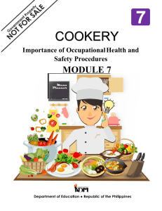 TLE7 HE COOKERY Mod7importance of occupational health and safety procedures v5