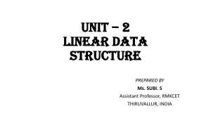 Unit II - Data Structures