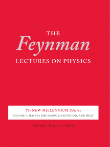 THE Feynman LECTURESO NPHYSICS VOL1