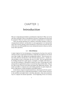Computational Methods Chapter 1