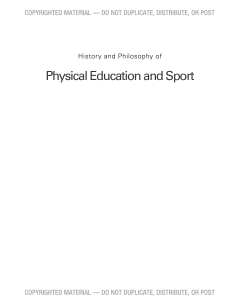 History and Philosophy of Physical Education and Sport