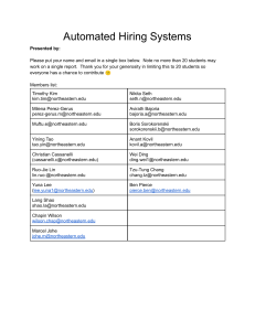 Automated Hiring Systems  Ethical Report