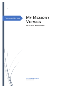 Prechard Memory Verses