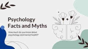 Junior High: Psychology Myths and Facts