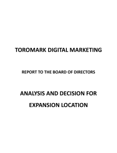 Toromark Expansion: Charlotte, NC Analysis & Decision Report