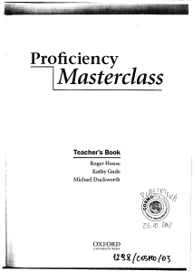 Proficiency Masterclass Teacher s Book