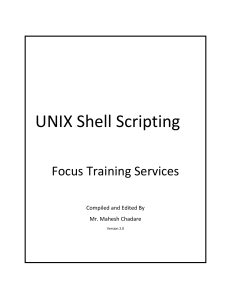 Unix shell Scripting