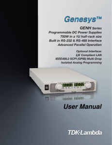 GenesysTM-Half-Rack-User-Manual
