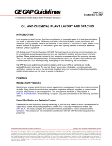 GE GAP Guidelines Oil and Chemical plants layout and spacing