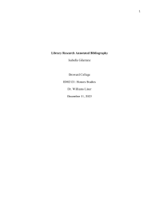 Library Research Annotated Bibliography
