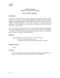 EE320 Electronics Lab: Signals & Frequency Analysis