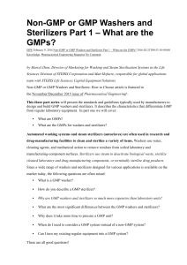 GMP or Non Sterilizer part 1