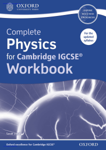 Complete Physics for Cambridge IGCSERG Workbook (Lloyd, Sarah)