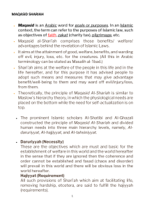 MAQASID SHARIAH NOTES