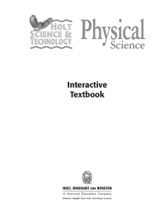 Physical Science  Interactive Textbook 