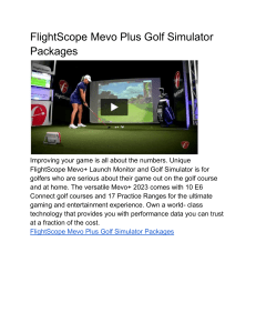 FlightScope Mevo Plus Golf Simulator Packages
