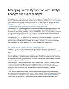 Managing ED with Lifestyle Changes and Super Kamagra