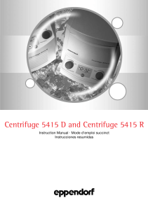 Eppendorf 5415R Centrifuge Manual