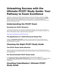 Unleashing Success with the Ultimate PCCET Study Guide