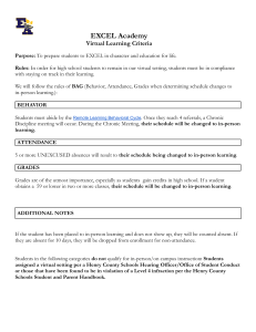 Virtual Learning Criteria