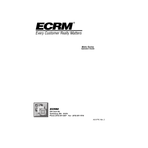 ECRM Mako 56 Operation Manual