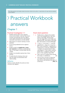 Biology Practical Workbook Answers